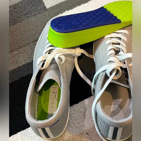 Rothys The Lace Up Shoes Women’s Size 7.5 Storm Gray Knit Breathable - Picture 8 of 8